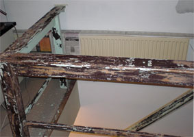 Balustrade voor het lakken