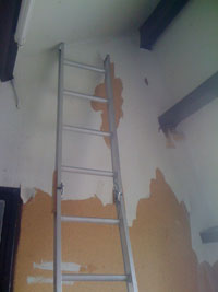 Behang afstomen!