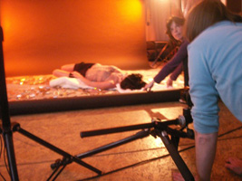 Op de set van de fotoshoot