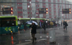 Leiden in de regen