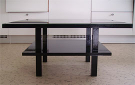 zelf ontworpen salontafel