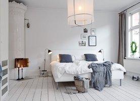 Slaapkamer in Scandinavische stijl